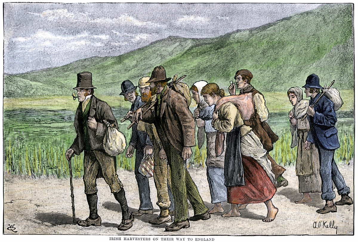 Irish migrants leaving for Scotland
